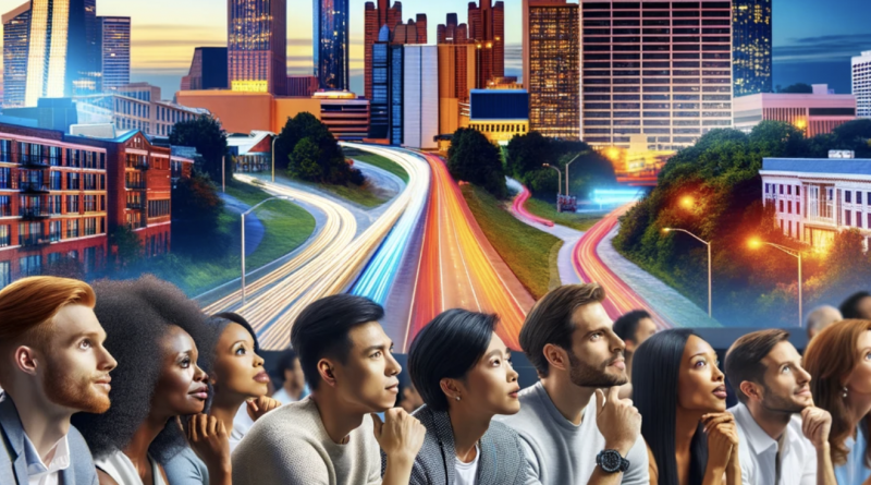 An image showcasing diverse individuals in Atlanta deeply engrossed in watching a video, highlighting the emotional connection and engagement.